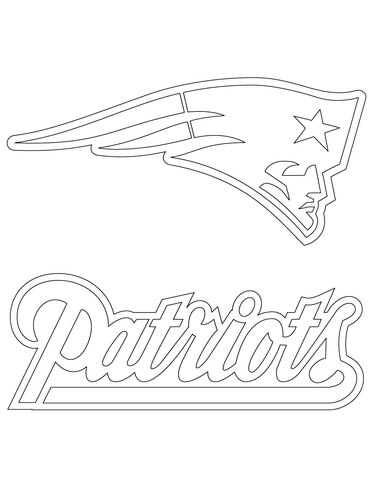 New England Patriots Logo Coloring Page